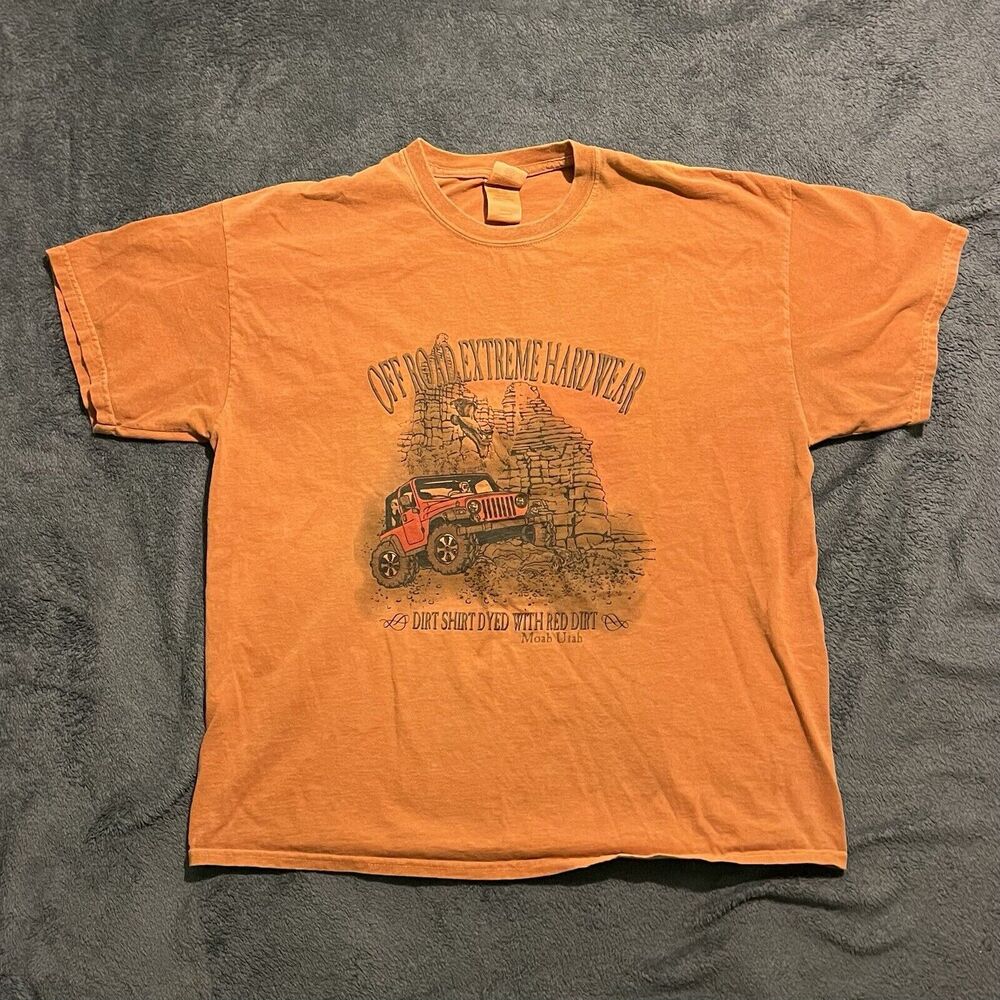 vintage Off Road Extreme Hardwear Gildan Orange Graphic Tee